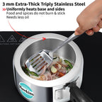 Hawkins Classic 1.5 Litre Triply Stainless Steel Pressure Cooker | Straight Body | Induction & Gas Compatible | Ideal for 1–2 persons | ISI Certified | Guaranteed for 5 year | Silver (SSTCL15)