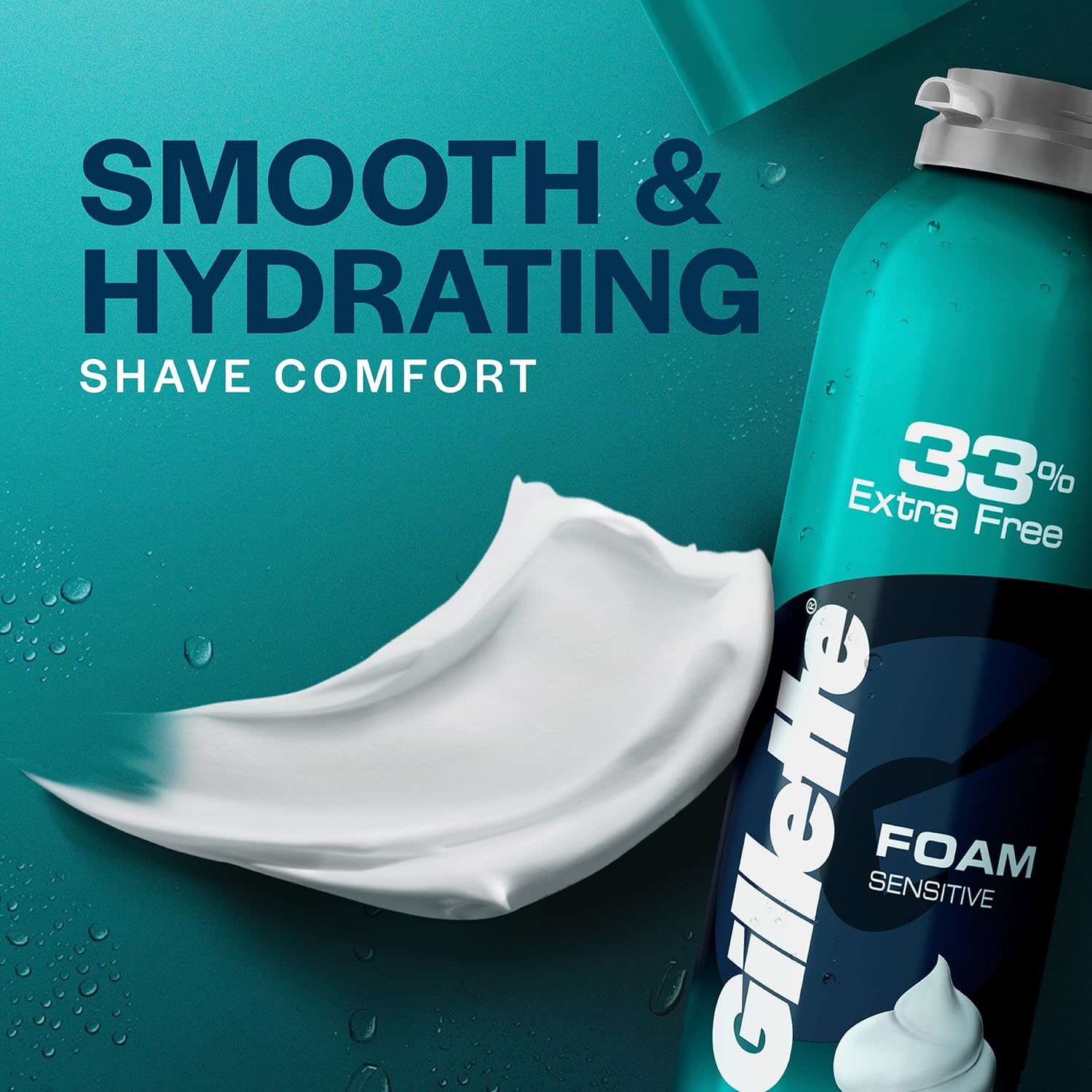 Gillette Classic Sensitive Shave Foam - 418 g (33% extra)