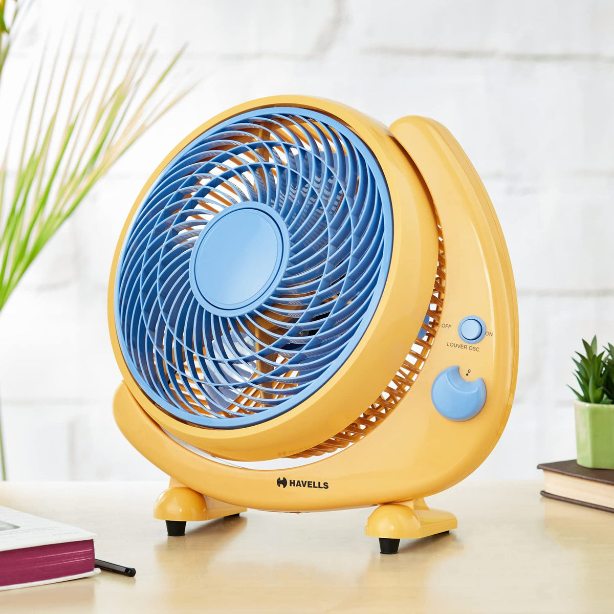 Havells Cresent 250mm Personal Fan (Yellow)