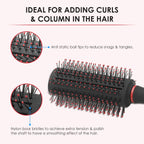 AGARO Royal Round Hair Brush with Strong & flexible boar bristles having Anti static ball tips