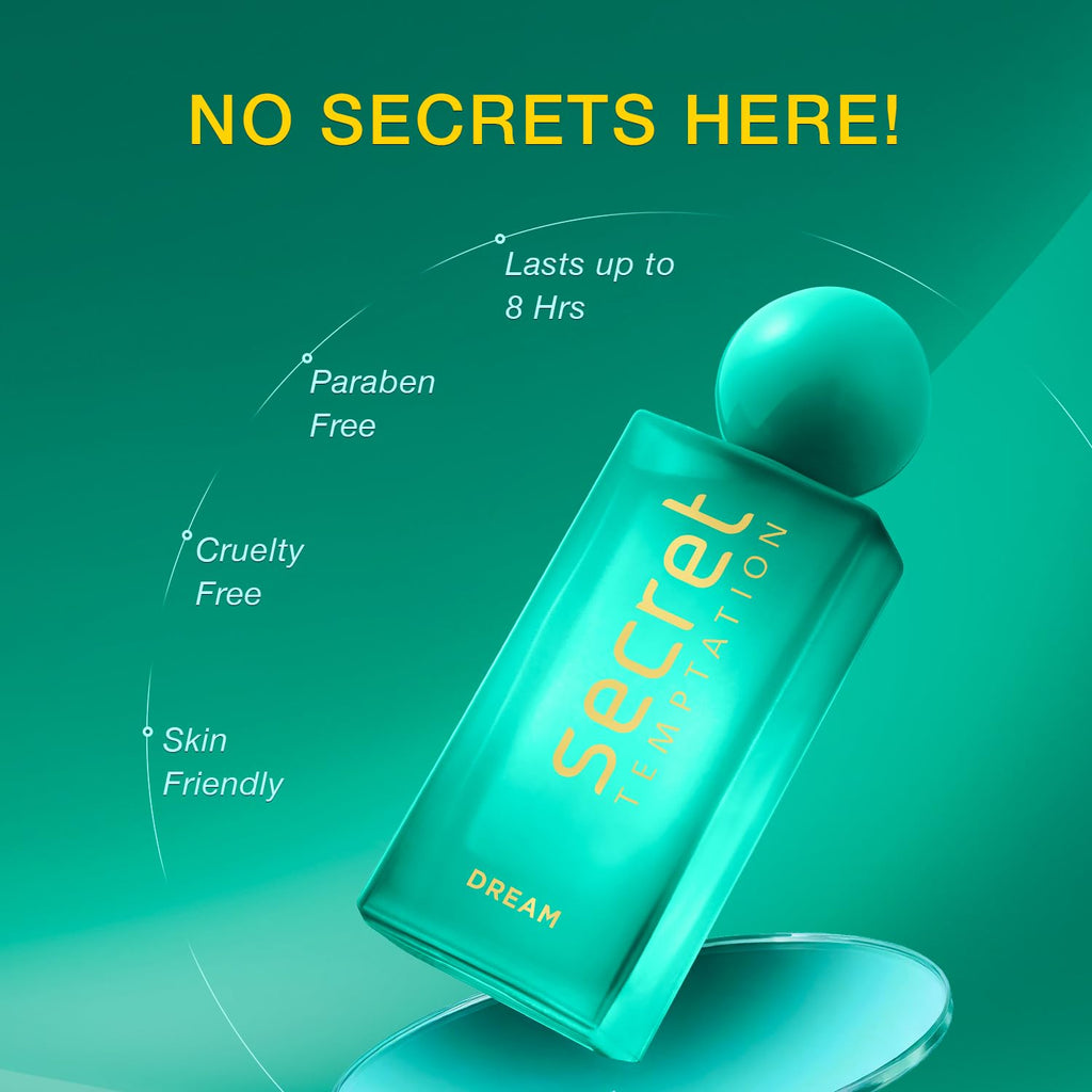 Secret Temptation Dream Eau De Parfum for Women, Long Lasting Floral and Fruity Office Wear Fragrance, 50ml