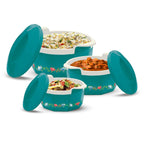 MILTON Elegance Jr. Inner Stainless Steel Casserole Gift Set Of 3 (395 Ml, 750 Ml, 1.35 Litres), Green |