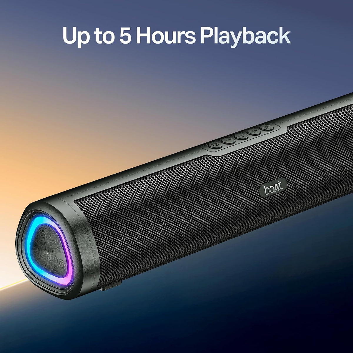 boAt Aavante 2.0 150, 2.0 CH, 16W Signature Sound, RGB LEDs, Dual Full-Range Drivers, Upto 5H Battery, TWS, Multi Ports, Bluetooth Sound bar, Home Theatre...