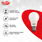 Eveready 5WPK10 Base B22 5-Watt LED Bulb (Cool Day Light) - Pack of 10