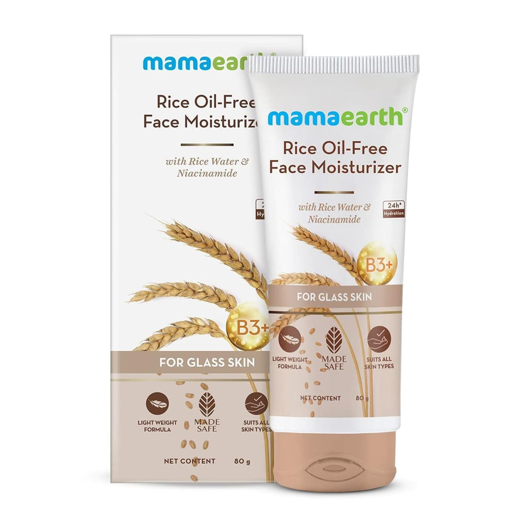 Mamaearth Rice Oil-Free Face Moisturizer for Oily Skin,80ml