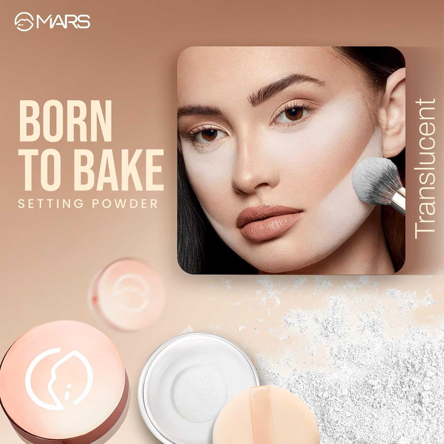 MARS Born To Bake Setting Loose Powder For Oil Control Matte Finish (8.0gm) (TRANSLUCENT)