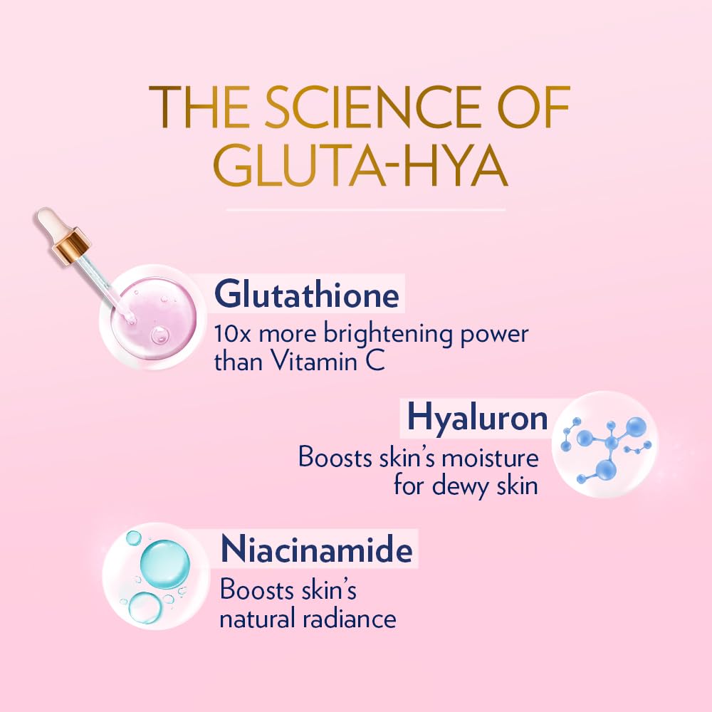 Vaseline Gluta-Hya Dewy Radiance Lotion for Face & Body | Gives Brighter Skin | Glutathione & Niacinamide Infused Moisturizer, 200ml