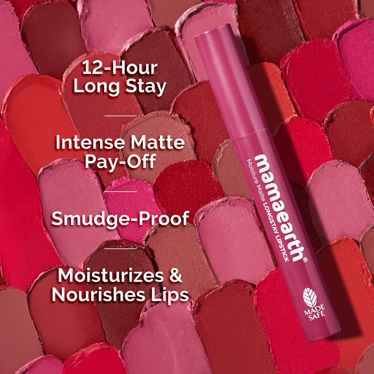 Mamaearth Moisture Matte Longstay Lipstick,2g