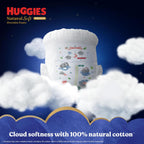 Huggies Natural Soft Overnite Diaper Pants| Premium Pant Style Baby Diapers Medium Size (L Size | 9-14 Kgs), 34 count| Keeps baby dry all night with cloud...