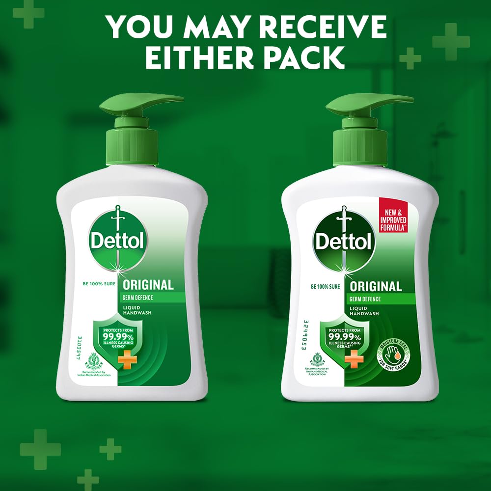 Dettol Liquid Handwash Dispenser Bottle Pump - Original Hand Wash- 200ml