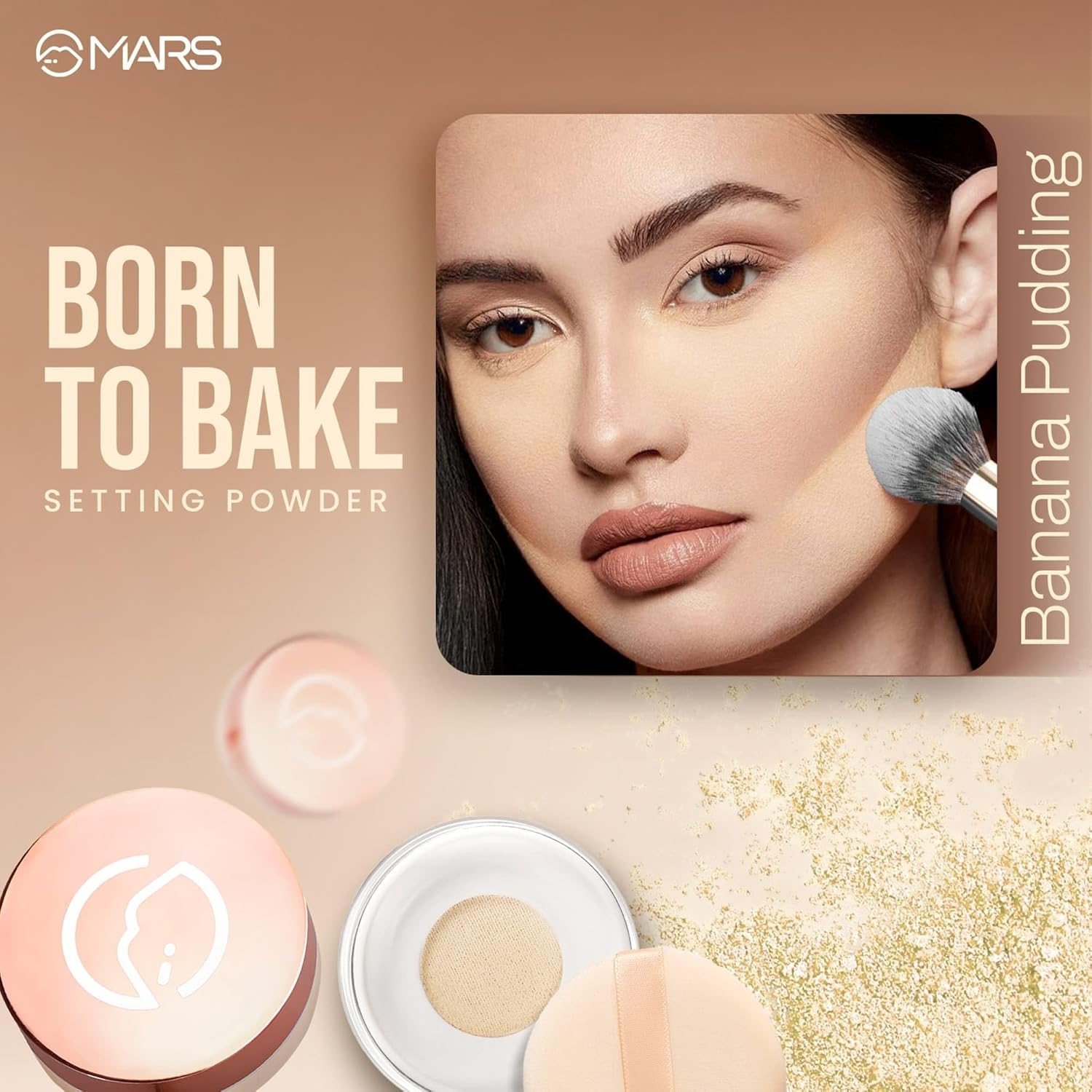 MARS Born To Bake Setting Loose Powder For Oil Control Matte Finish (8.0gm) (BANANA PUDDING)