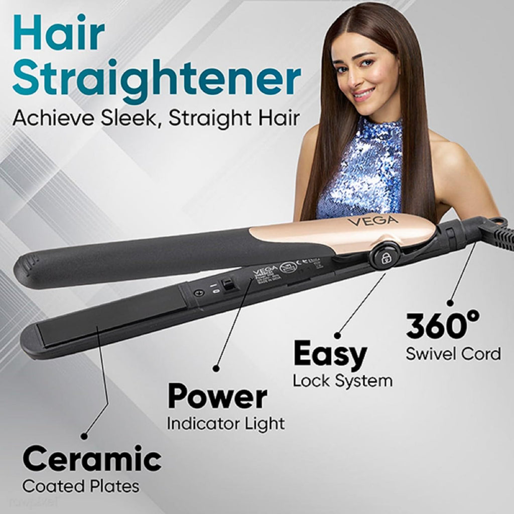 Vega Miss Versatile Styling Set Straightener, Curler & Dryer Gift Combo for Women, 1000W Hair Dryer with 2 Head/Speed Setting, Hair Straightener &...