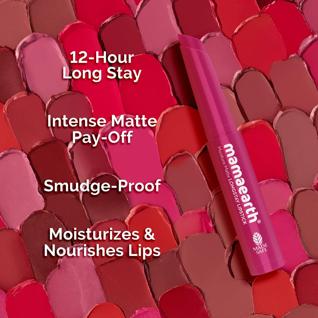 Mamaearth Moisture Matte Longstay Mini Lipstick,0.7g