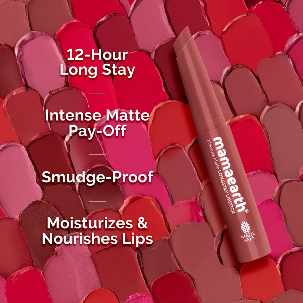 Mamaearth Moisture Matte Longstay Mini Lipstick,07g