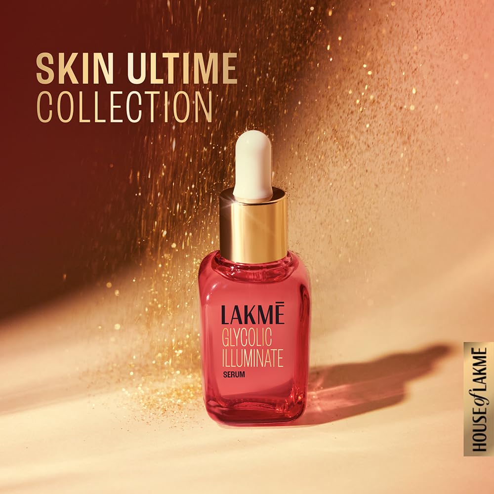 Lakme Glycolic Illuminate Serum 15 ml| 1% Glycolic Acid Reduces Dullness & Improves Texture