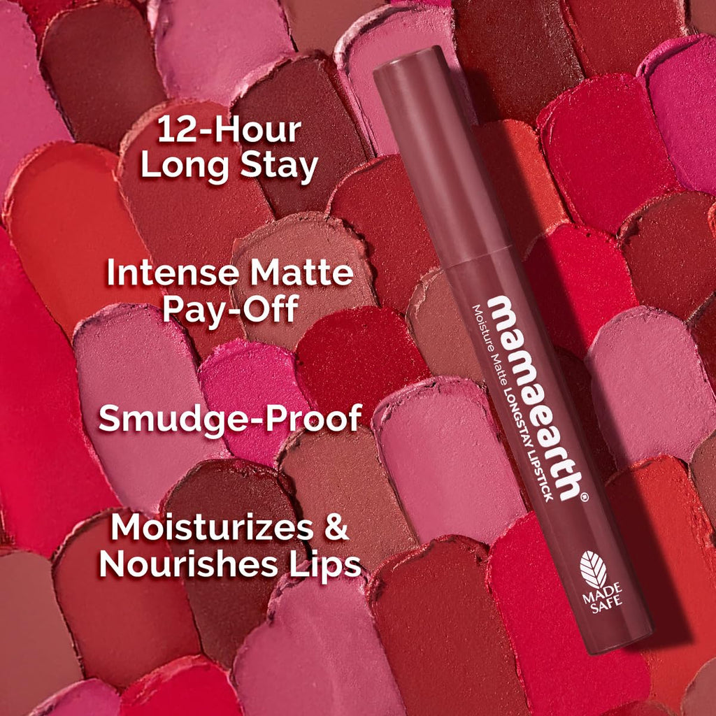 Mamaearth Moisture Matte Longstay Lipstick,2g