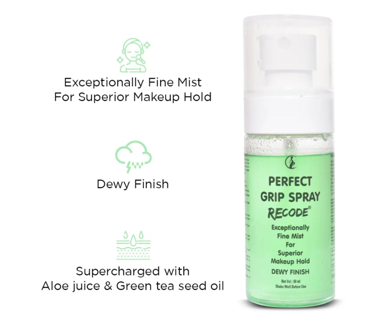 Recode Perfect Grip Spray Makeup Fixer 50 Ml