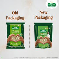 Tata Sampann Pure Cashews Whole/Kaju, 500g,