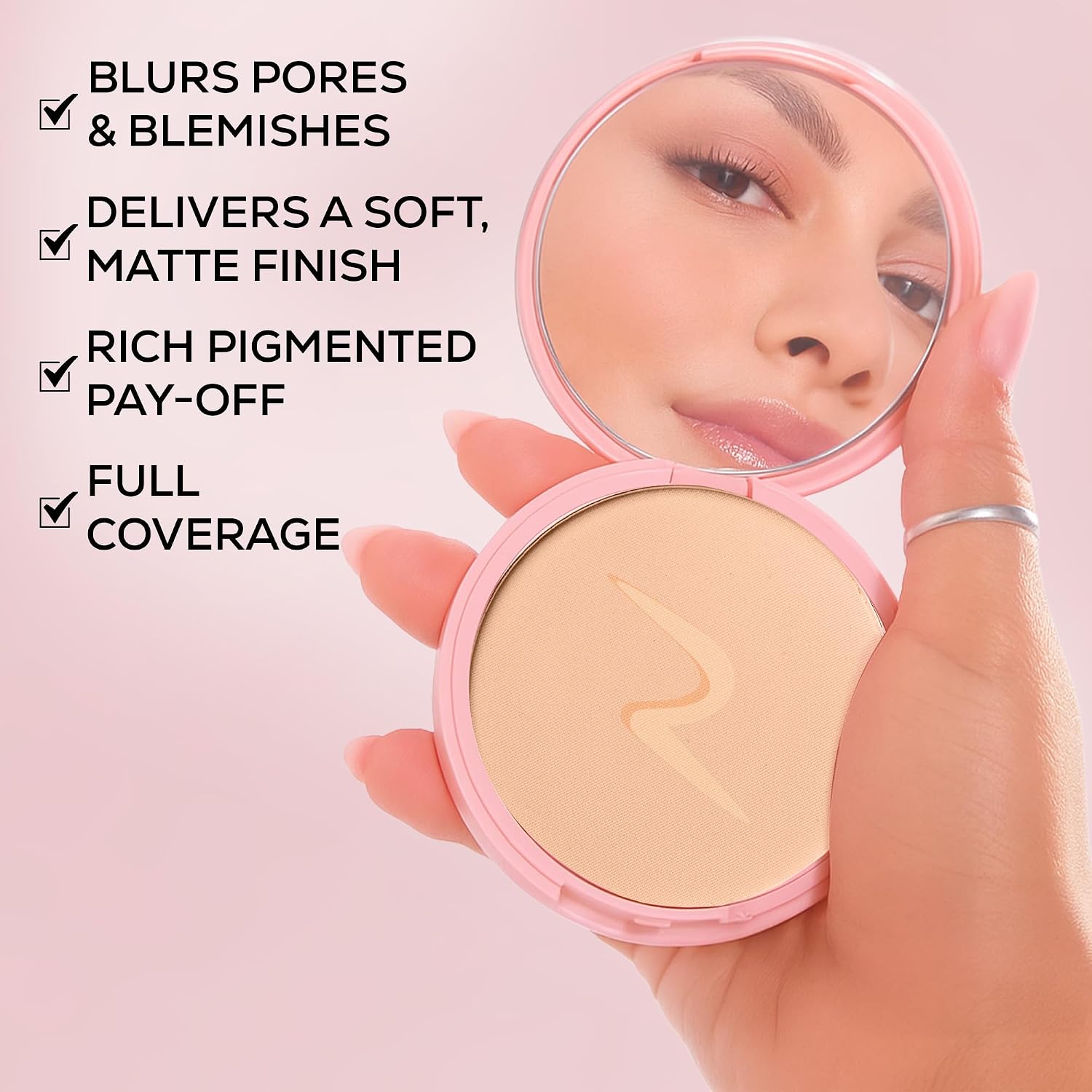 RENEE Bollywood Filter Blurring Compact - Fudge Fuzz,9g