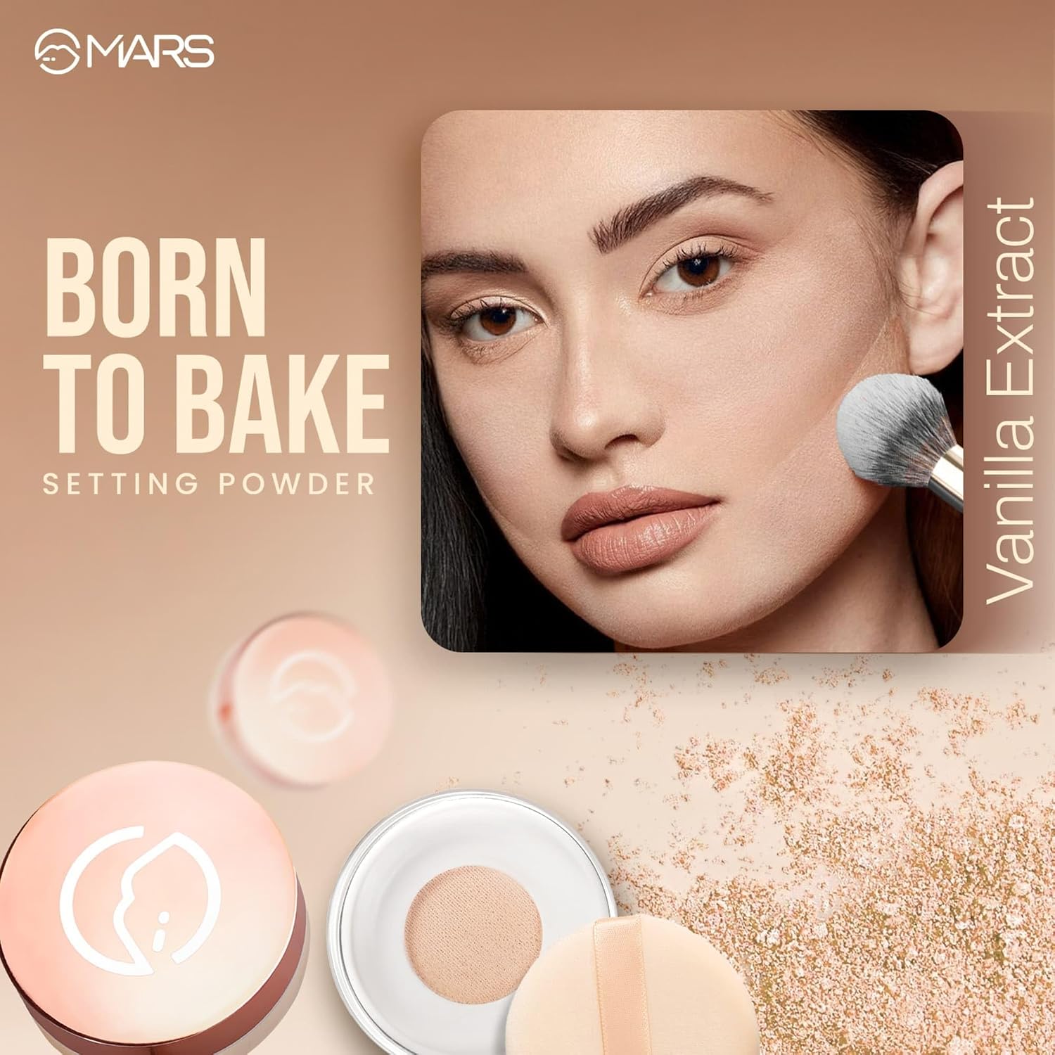 MARS Born To Bake Setting Loose Powder For Oil Control Matte Finish (8.0gm) (VANILLA EXTRACT)