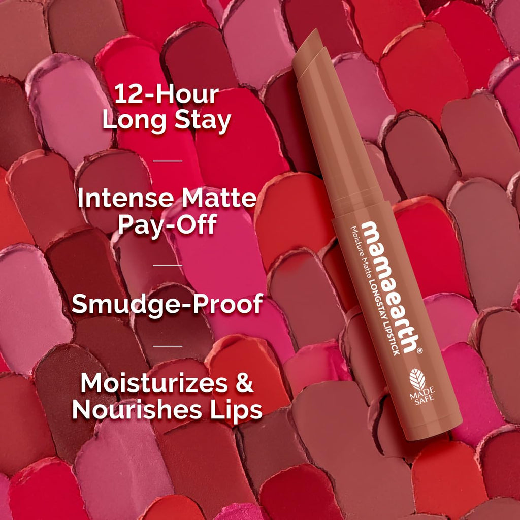 Mamaearth Moisture Matte Longstay Mini Lipstick,0.7g