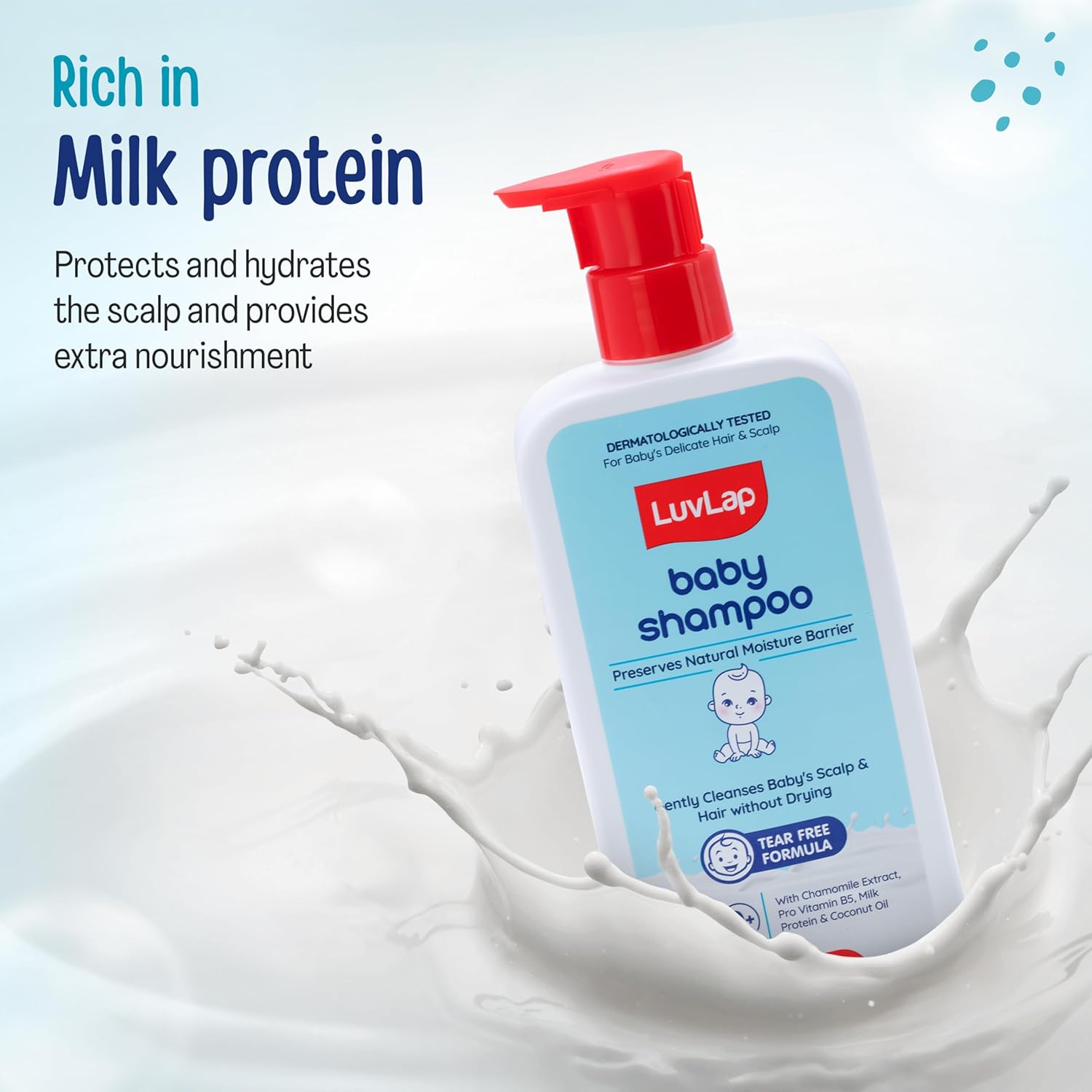 LuvLap Milky Soft Baby Shampoo - 600ml