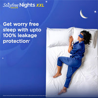 Stayfree Secure Nights XXL | 40 Pads| Cottony Soft Sanitary Pads for Women | Upto 100% leakage protection | Buy XXL at XL price | Absorbs 2x Faster with Wider Back |