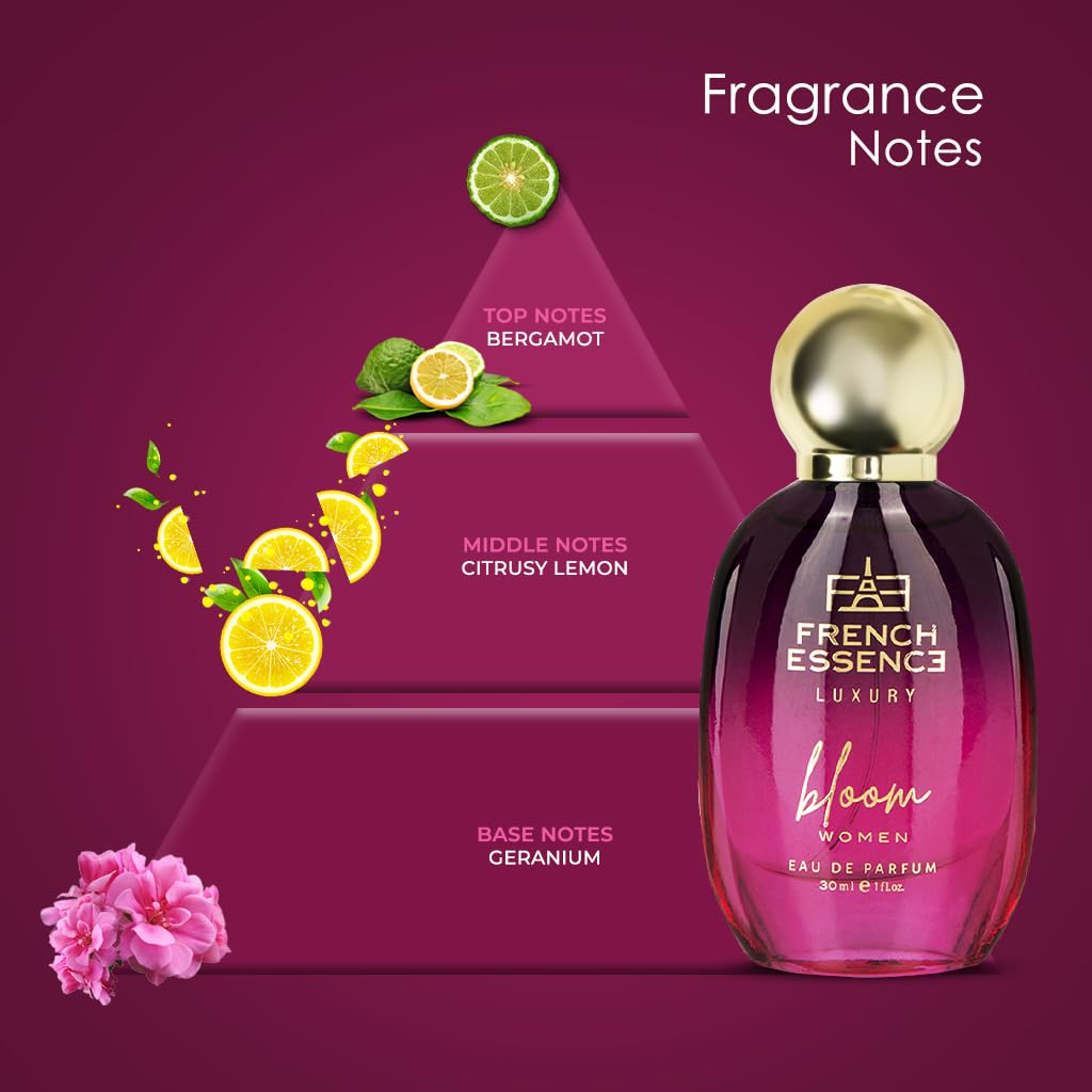 French Essence Bloom Eau de Parfum for Women | Long-Lasting Luxury Perfume | Ideal Gift for Wife & Girlfriend |30 ml