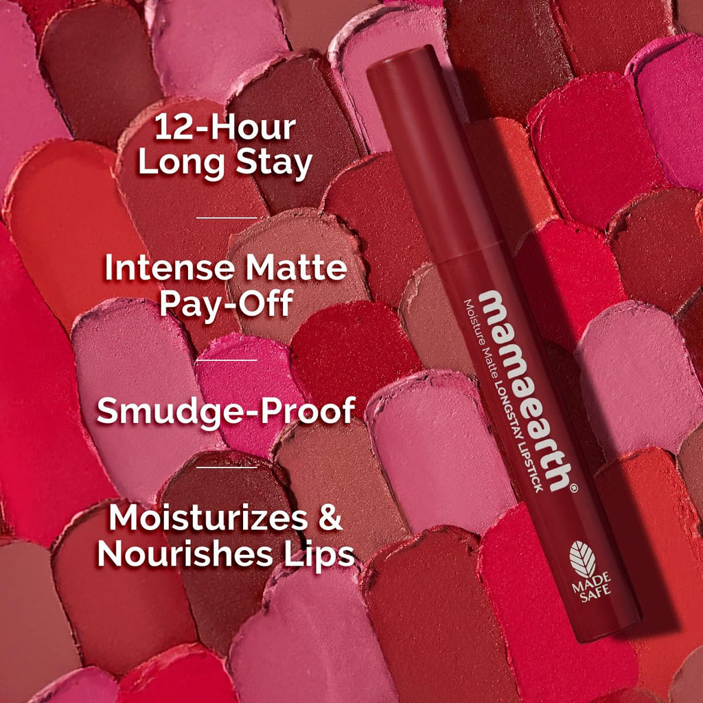 Mamaearth Moisture Matte Longstay Lipstick ,2g