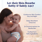 MamyPoko Pants Skin Breathe Care | Baby Diapers Medium Size (M) | 62 Count | 7-12Kgs | Half Skin Touch Airy Sheet | 3X Breathable | Derma Tested