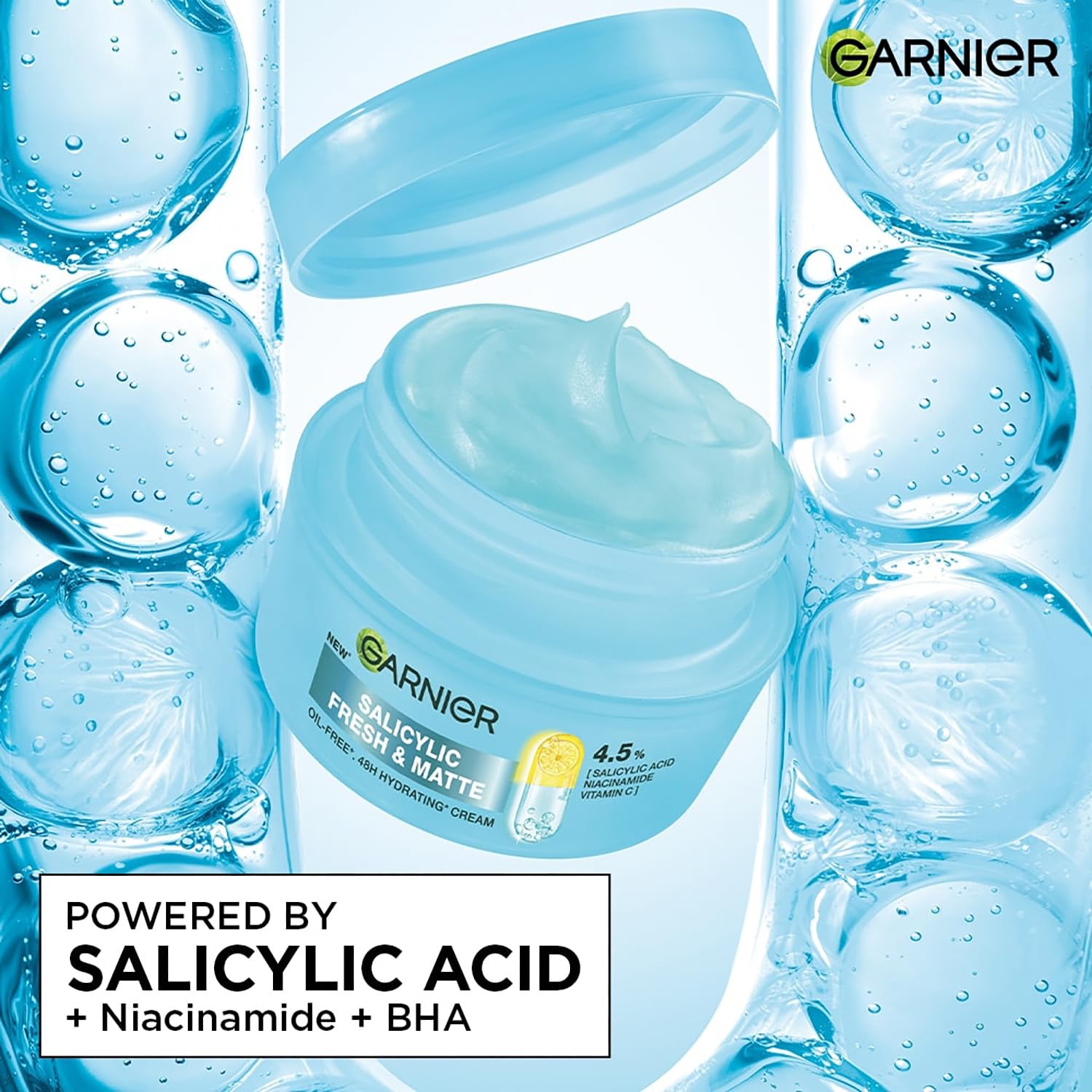 Garnier Fresh & Matte Salicylic Acid Sorbet Gel Face Moisturizer, 45g