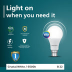 PHILIPS Motion Sensor LED Bulb 14W B22 | Crystal White Light for Home | Pack of 1