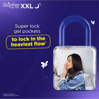 Stayfree Dry Max All Night XXL Sanitary Pads For Women | 42 Pads | Dry Cover | Provides Dry Feel for Up to 12 Hours | Super Lock Gel Pockets to Absorb Heavy Flow