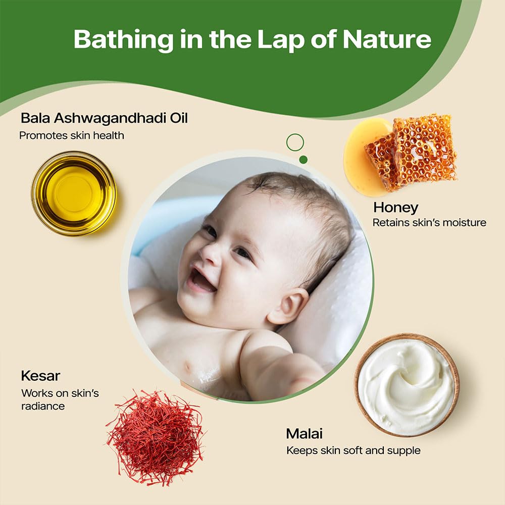 Natural Baby Soap with Tear-Free Formula, 75g (Pack of 3)
