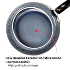 Hawkins 3 Litre Ceramic Nonstick Pressure Cooker, Induction Inner Lid Cooker, Blue (ICC30)