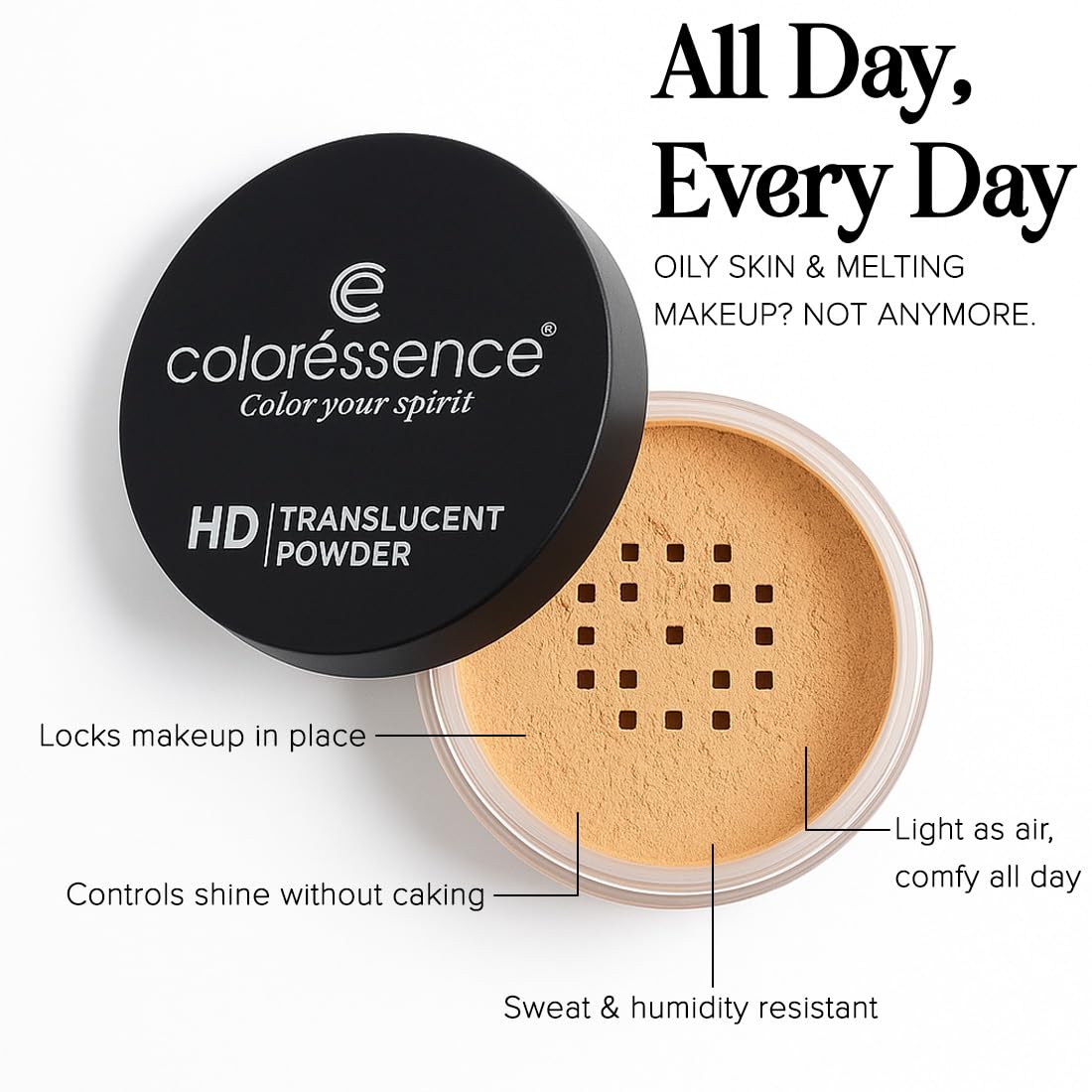 COLORESSENCE HD Translucent Loose Powder, Soft Beige, 10gm