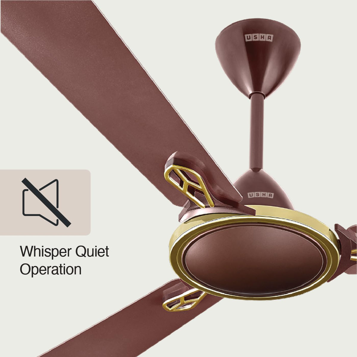 USHA Striker NEO 1200mm Energy Saving High Speed Scratch & Dust Resistant Decorative Ceiling Fan |1star| ISI Certified ||Cocoa Bean|