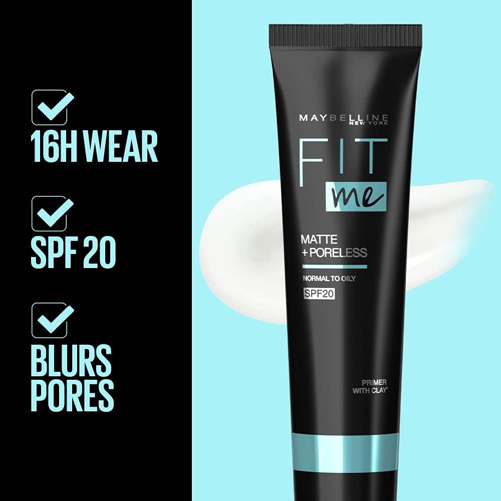 Maybelline New York Fit Me Matte + Poreless Finish Primer, 5ml,