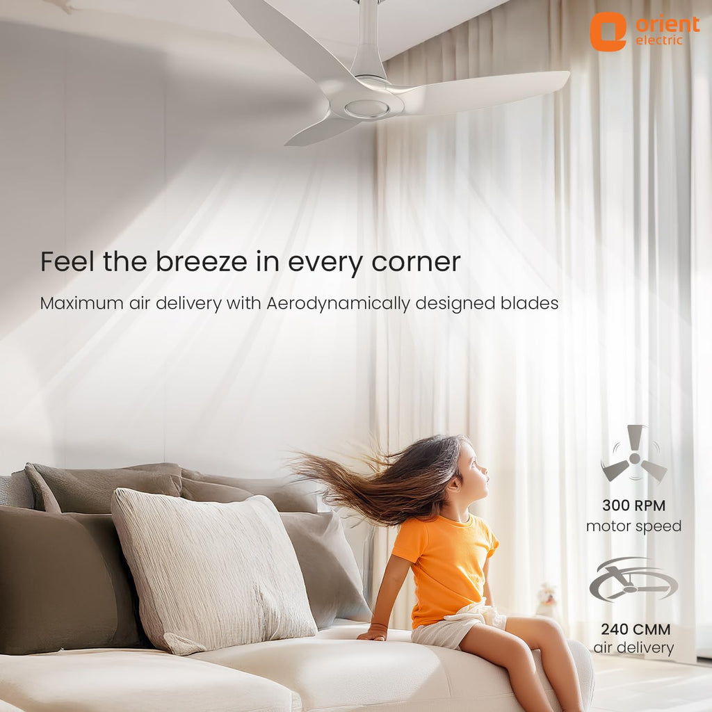 Orient Electric Newly Launched Aeroquiet Neu 1230mm Ceiling Fan for Home| BEE 2 Star Rated Energy Efficient Fan | Rust-proof ABS blade |2 Years Warranty by...