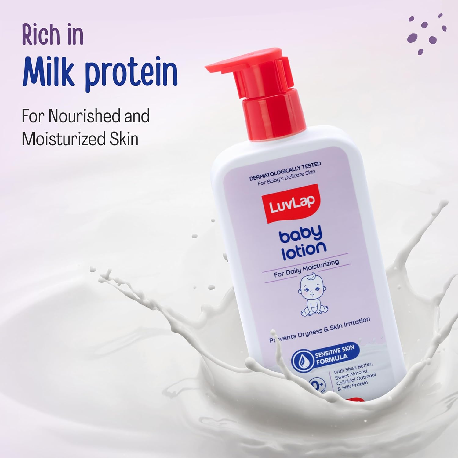 LuvLap Baby Lotion with Milk Protein - 400ml