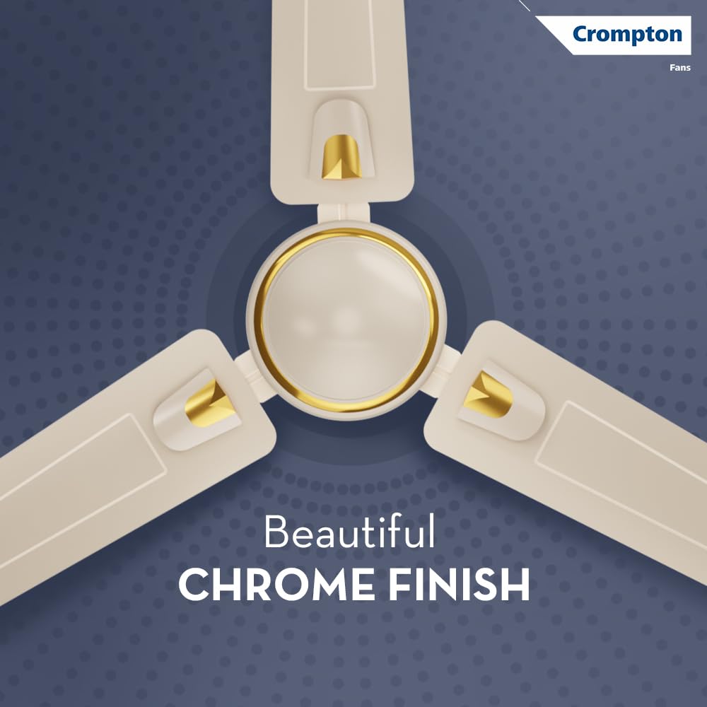 Crompton SUREBREEZE HILL BRIZ NEO 1200 mm (48 inch) Ceiling Fan (Ivory) Star rated energy efficient fans