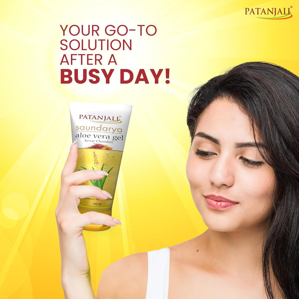 Patanjali Saundarya Aloevera Gel Kesar Chandan 150ml