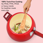 Hawkins 5 Litre Ceramic Coated Cerenity Pressure Cooker | Induction & Gas | for Cooking Rice, Dal & Curries | 5 Year Guarantee, ISI Certified |..