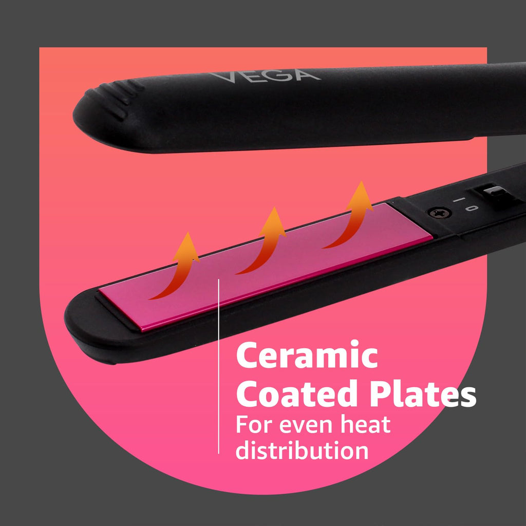 Vega Adore Hair Straightener for Women with Ceramic Plates & Fast Heat