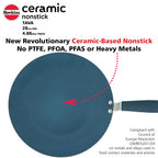 Hawkins Ceramic Nonstick Tava, 28 cm Diameter, Induction Paratha Tawa, Granite Griddle (ICT28)