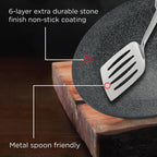 Prestige Durastone 33cm Hard Anodised Non-Stick Dosa Tawa| 6 Layer Non-Stick Coating| Gas and Induction Compatible|