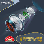 Bajaj Frore Turbo BLDC 1200 MM 5 Star Rated Ceiling Fans For Home