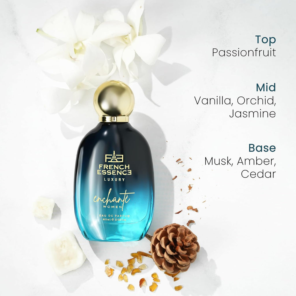 FRENCH ESSENCE Luxury Enchante Perfume For Women 60 ml Long Lasting Fragrance Scent Eau De Parfum