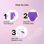 Pee Safe Comfort Period Panties XL-XXL | 8 Panties| Heavy Flow | 360° Protection | 12 Hr Protection | Leak Proof | Overnight Comfort | Rash & Toxin Free...