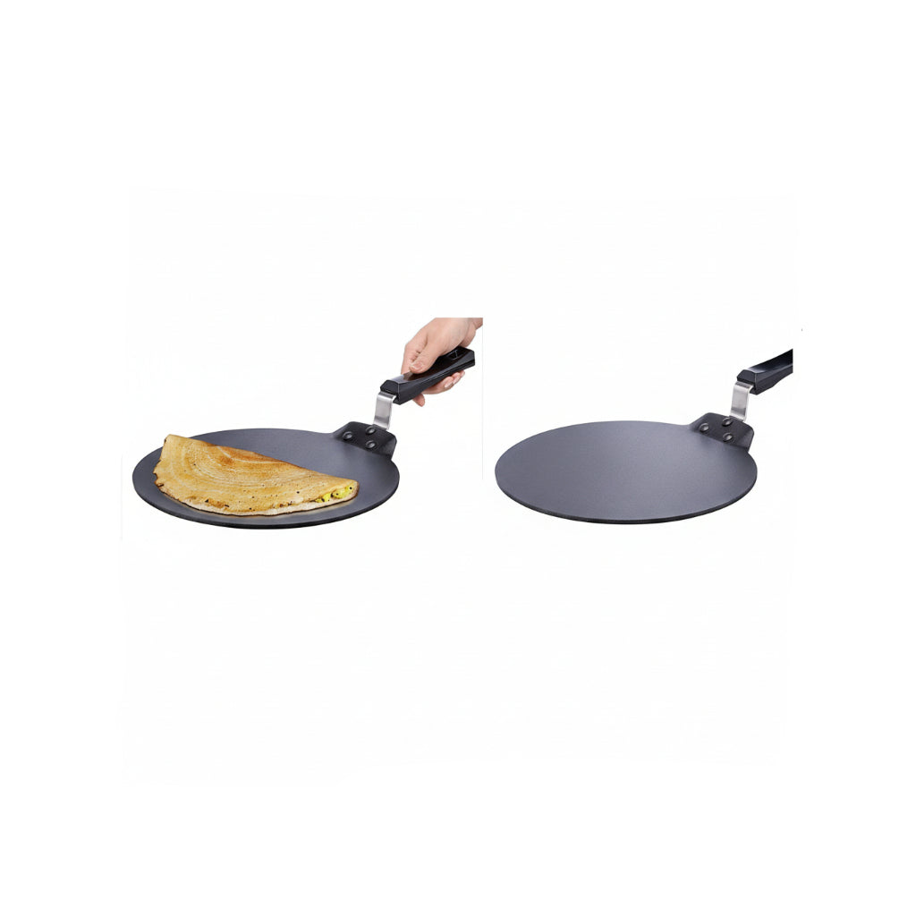 Hawkins Futura Non Stick Dosa Tawa, 30 cm, Black & Futura Nonstick Dosa Tava, 28 cm, Black Combo